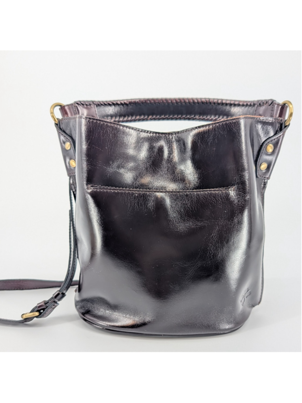 Patricia Nash Torresina Leopard Calf Hair Leather Bucket Bag Crossbody Tassels - Picture 6 of 16